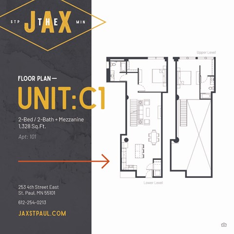 a floor plan of unit c